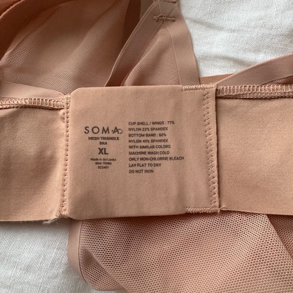 Soma Triangle Mesh Bralette in Hush Neutral Tan / Cream - Picture 10 of 12